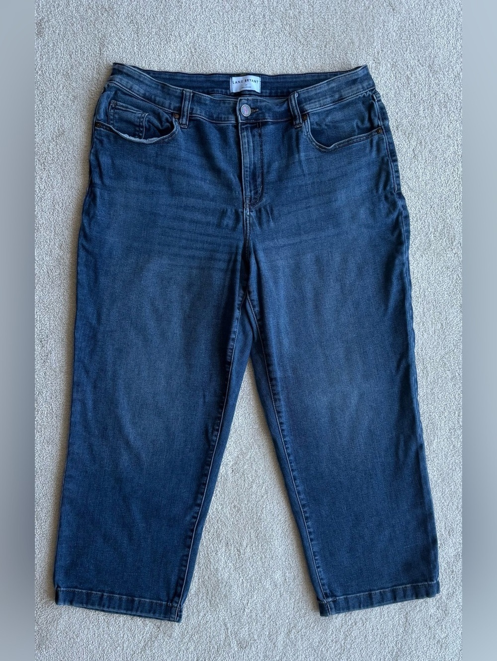 Lane Bryant Straight-Leg Dark Blue Jeans
